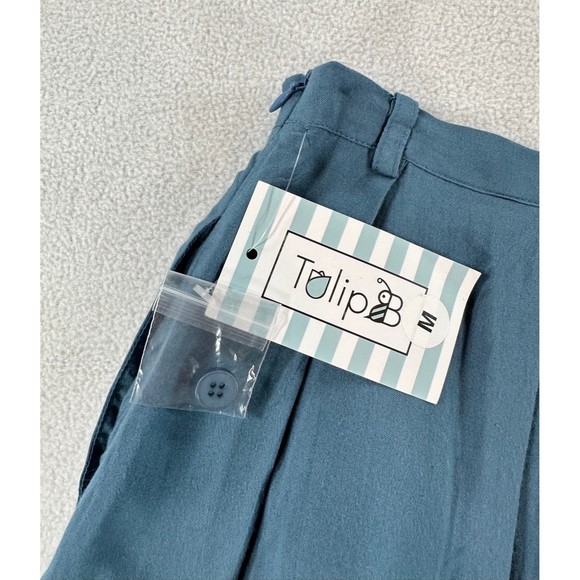 TULIP B Medium Blue Pleated Front A Line Lightweight‎ Skirt NWT - Picture 4 of 10